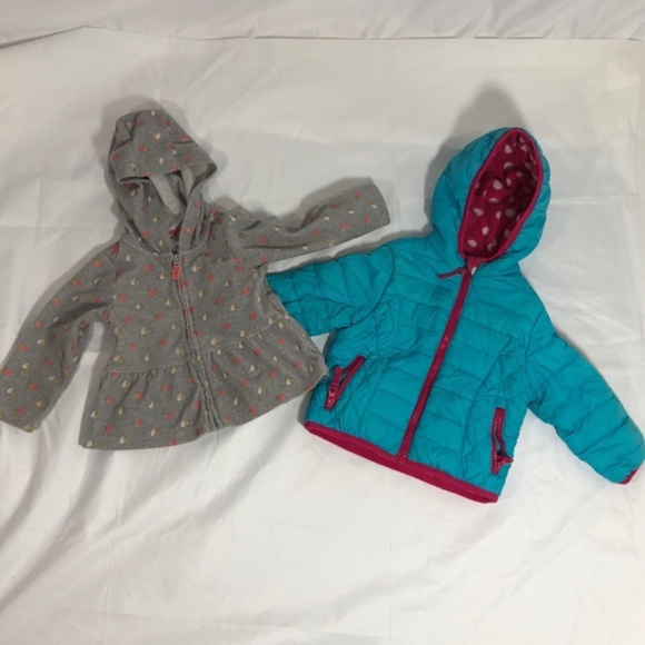 Set 2 Carter’s Snozu Baby Girl Jacket Coat 18 M - Picture 1 of 11